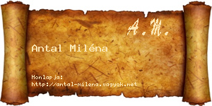 Antal Miléna névjegykártya
