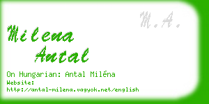 milena antal business card