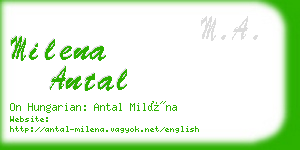 milena antal business card